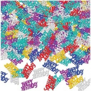 Happy Birthday Multi Colour Table Confetti